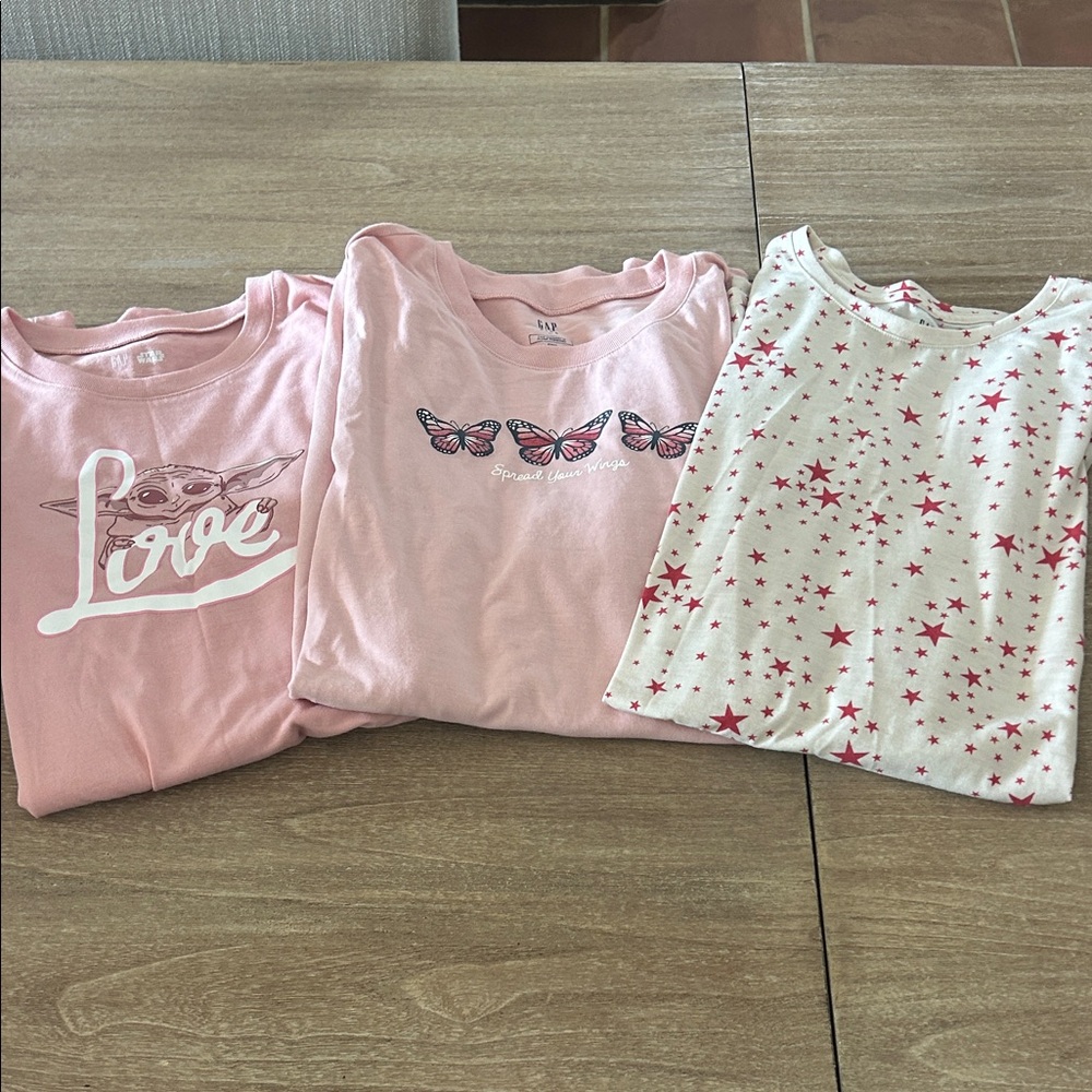 GAP Light Pink Nightgown with Cute Designs. 3 Pack